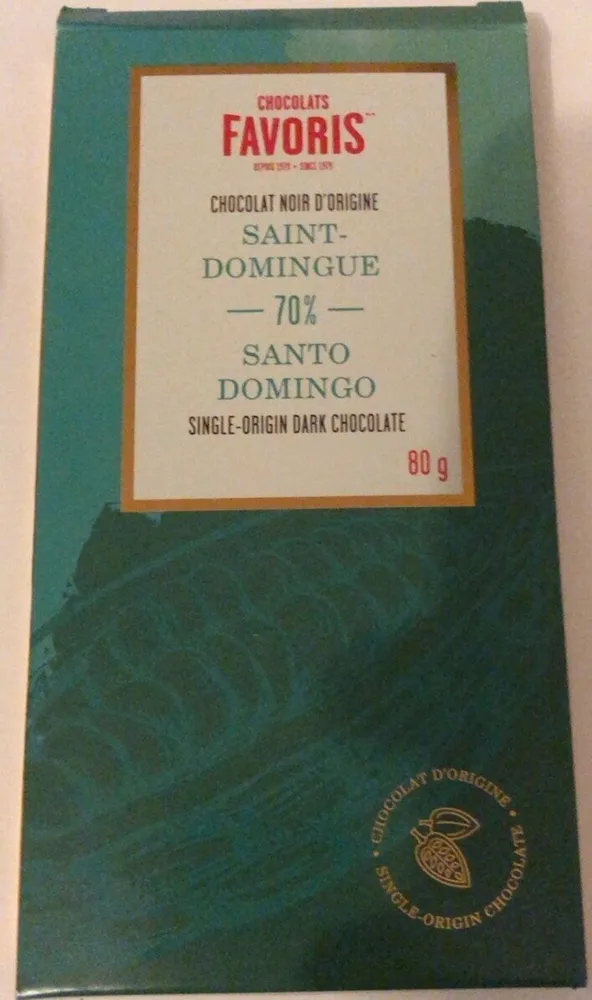 Chocolat noir d’origine Saint-Domingue 70%