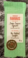 Chocolat sans sucre ajouté