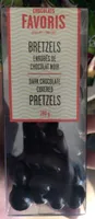 Bretzels enrobés de chocolat noir
