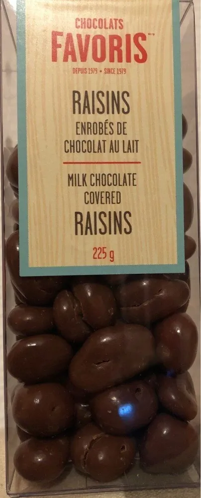 Raisins enrobés de chocolat