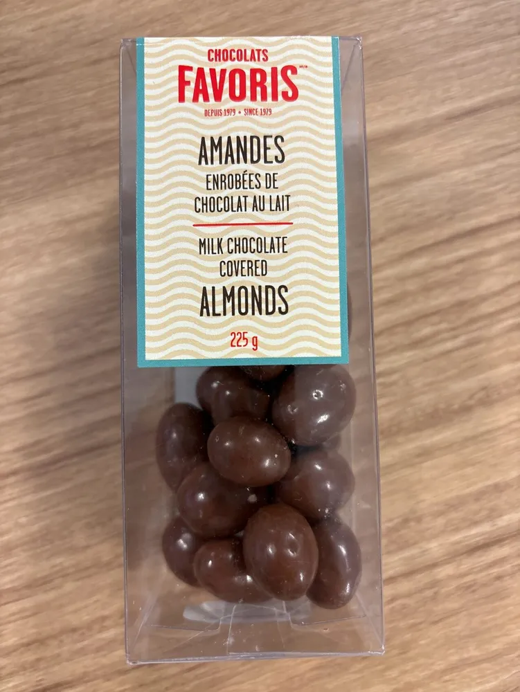 Amandes enrobées de chocolat