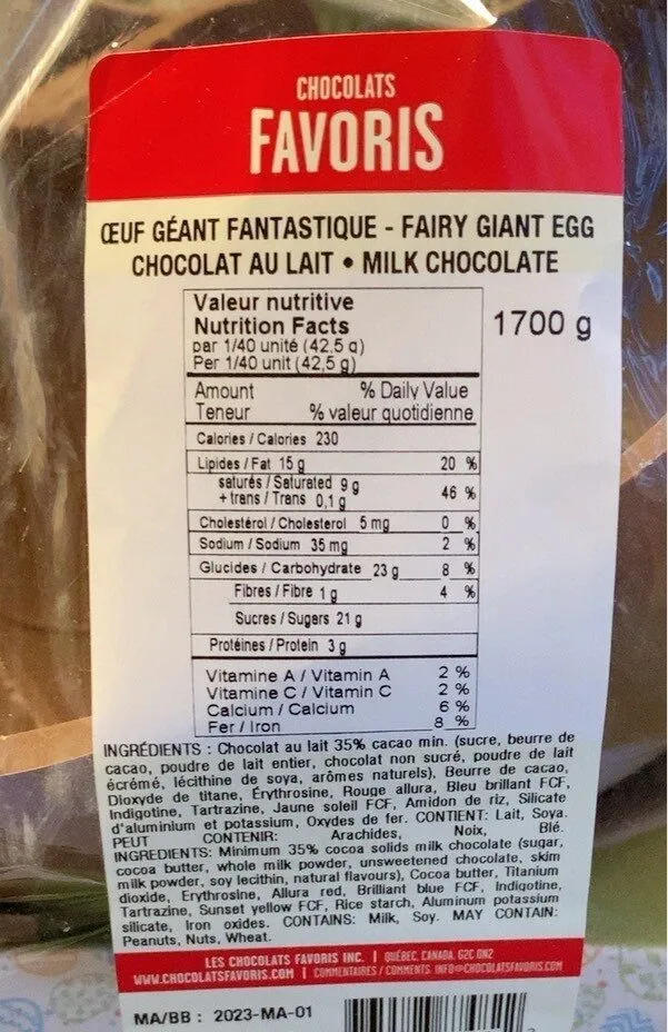 Egg chocolate