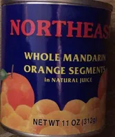 Whole mandarin orange segments