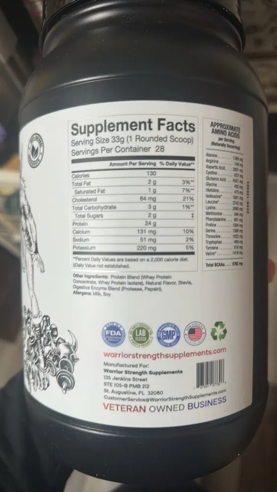 warrior strength supplements vanilla milkshake
