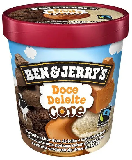 Sorvete Doce De Leite E Chocolate Recheio Doce De Leite Ben Jerrys Core Pote 458ml
