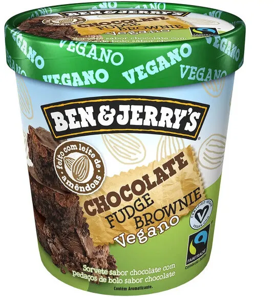 Sorvete Vegano Chocolate Fudge Brownie Ben Jerrys Pote 458ml