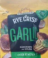 Rye crisp garlic