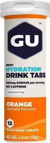 12 Tablettes Effervescentes Gu Hydratation Drink Tabs Orange