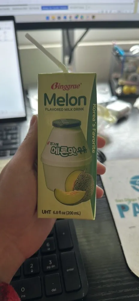 Melon Flavored Milk Drink