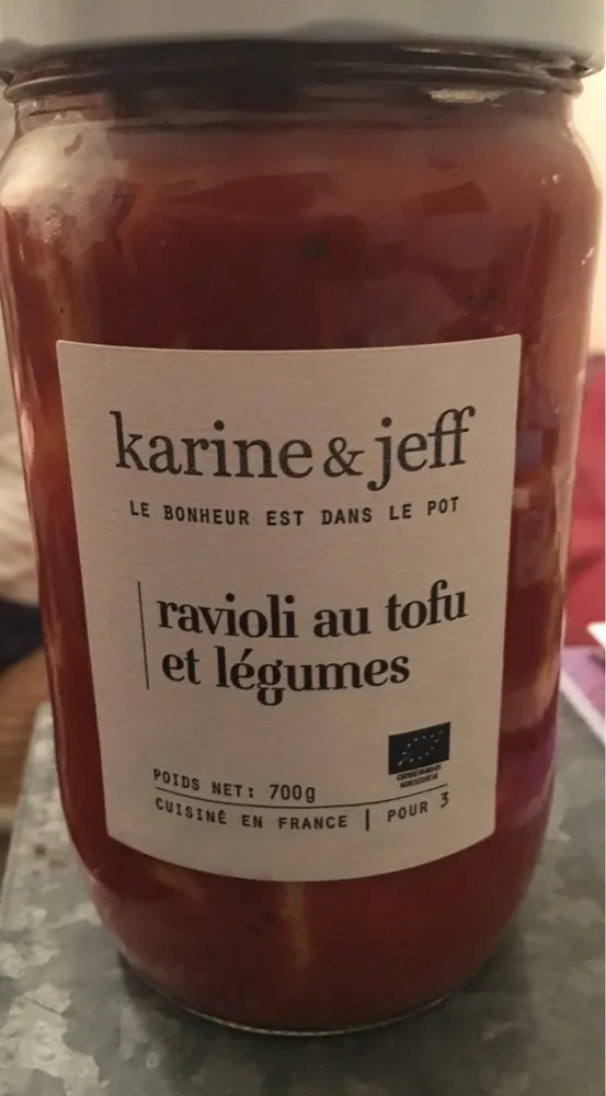 Ravioli au tofu et légumes