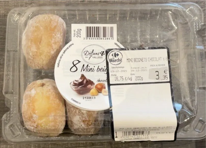 8 mini beignets chocolat