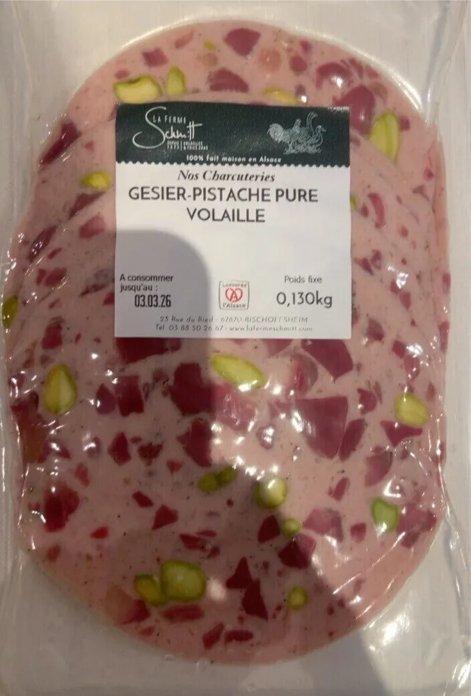 Gesier-pistache pure volaille