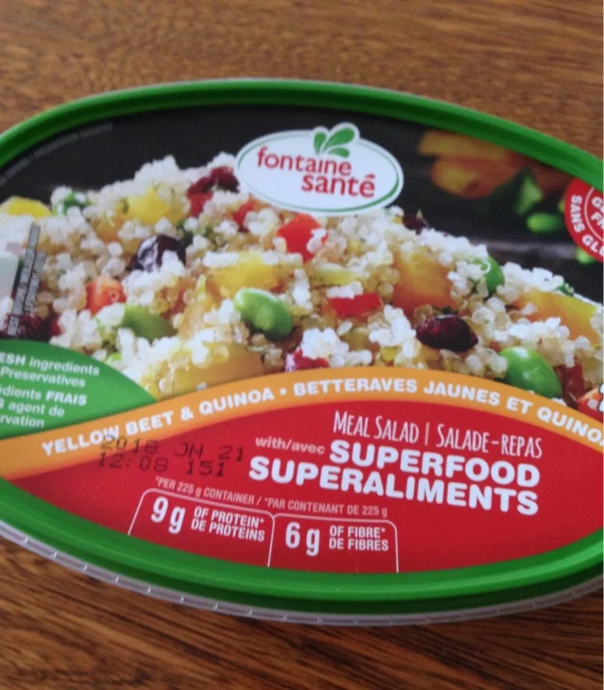 Salade de quinoa et bettraves jaunes