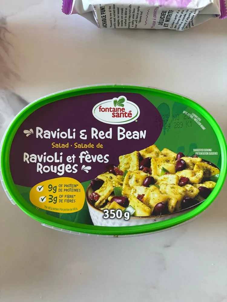 Salade ravioli fève rouge