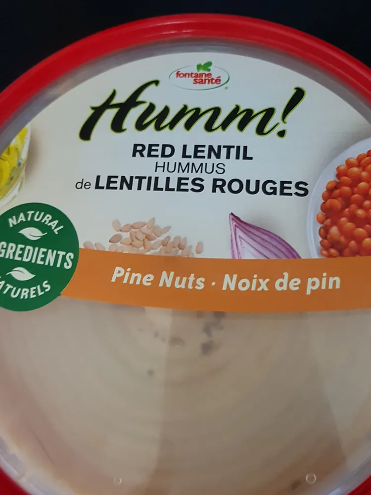 hummus de lentilles rouges