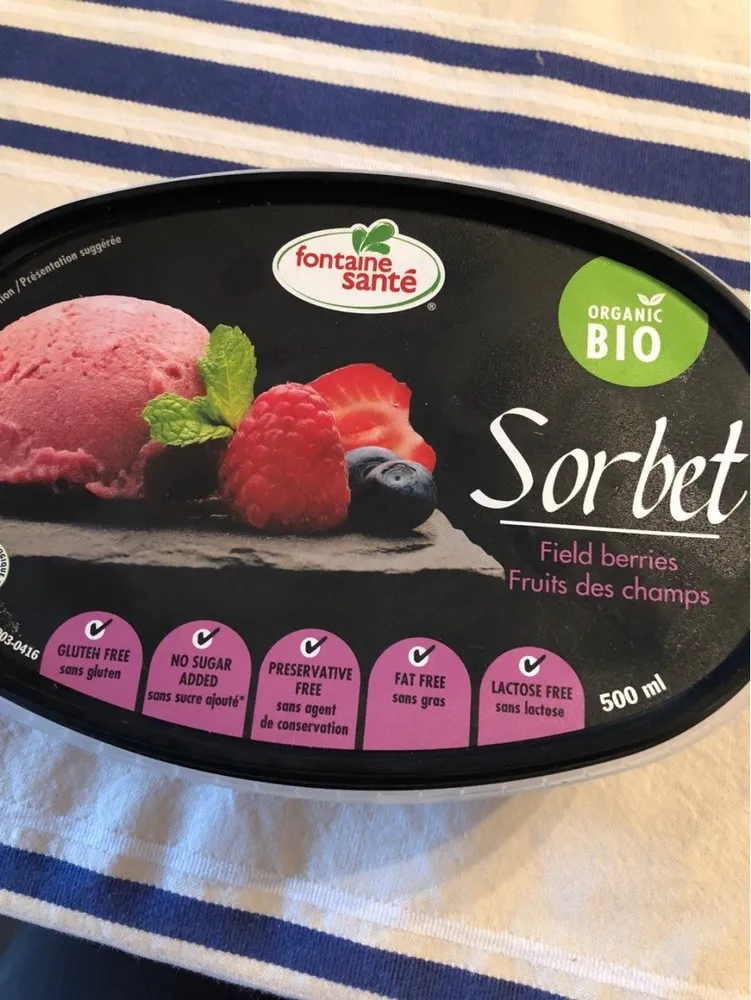 Sorbet fruits des champs