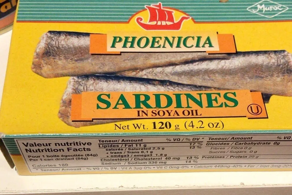 Sardines à l'huile de soya