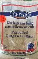 Riz à grain long partiellement cuit