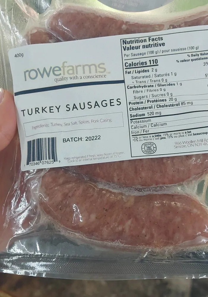 Turkey sausages