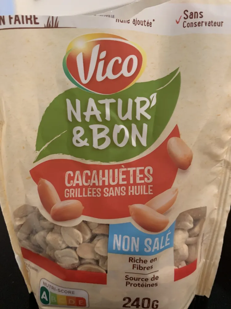 NATUR' & BON CACAHUÈTES GRILLEES SANS HUILE