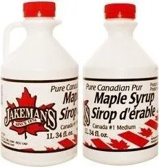 Jakeman's 100% Pure Maple Syrup In White Plastic Bottle, 1L