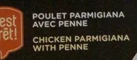 Poulet parmigianna avec penne