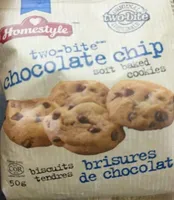 Two-bite chocolate chip soft baked cookies