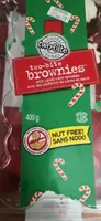 Two-bite brownies with candy cane sprinkles