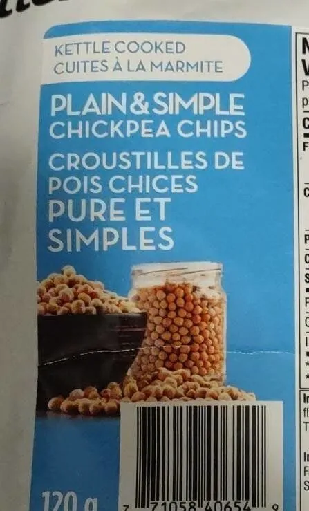 Plain and simple chickpea chips