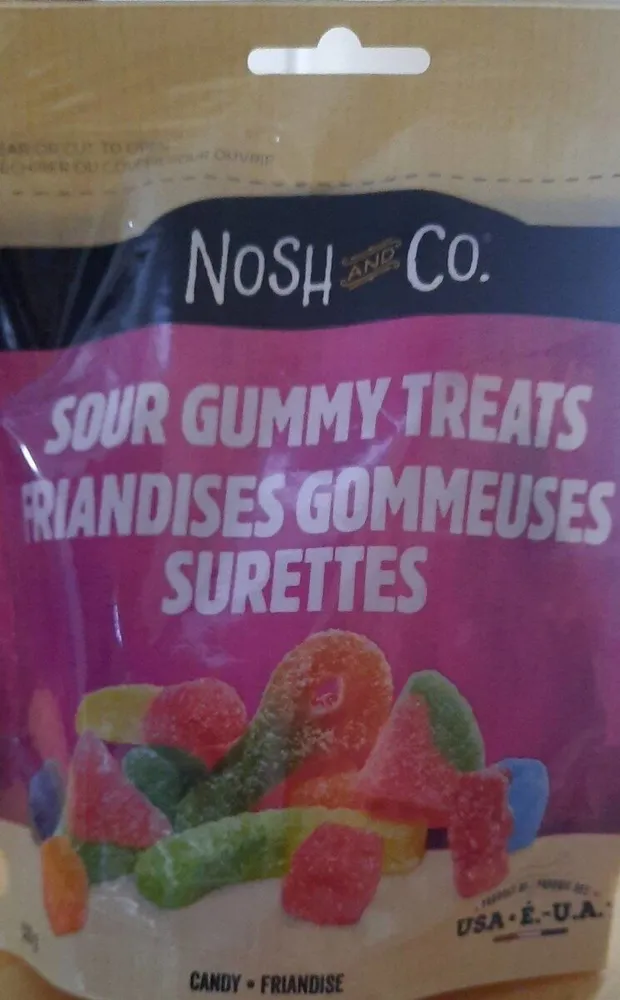 Sour gummy treats