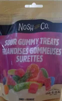 Sour gummy treats