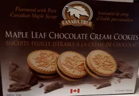 Biscuits feuille d'érable à la crème de chocolat