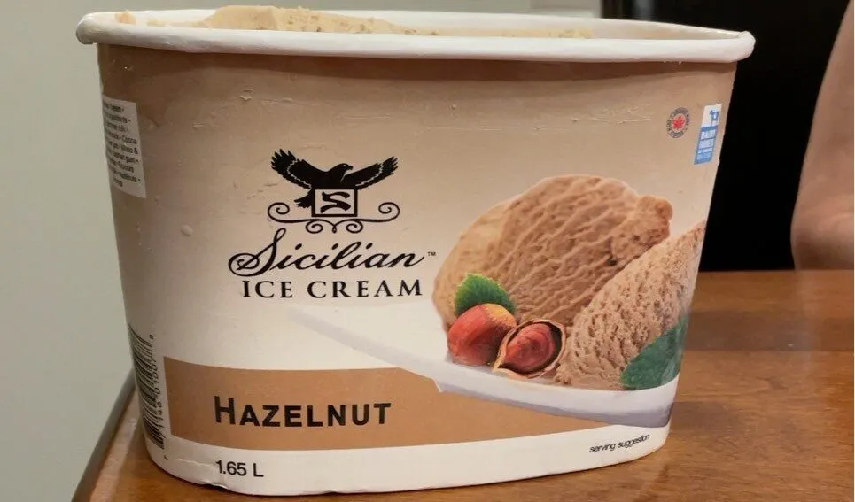 Hazelnut ice cream