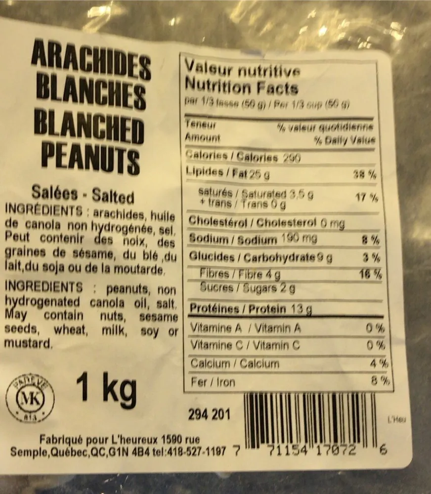 Arachides blanche