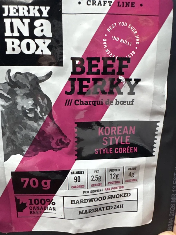 Korean style beef jerky