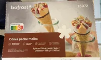 Cones peche melba