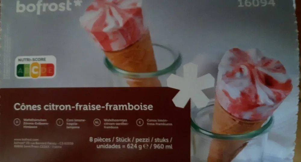 Cônes citron-fraise-framboise