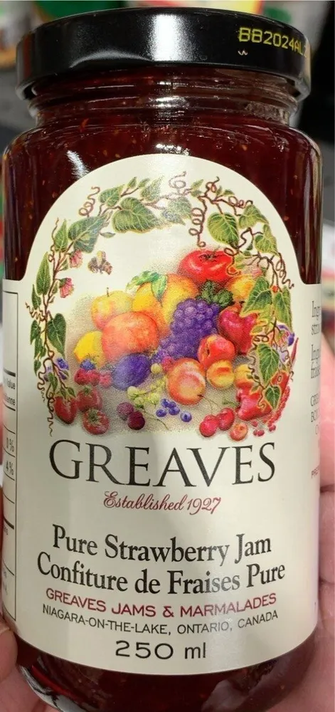 Greaves Pure Strawberry Jam