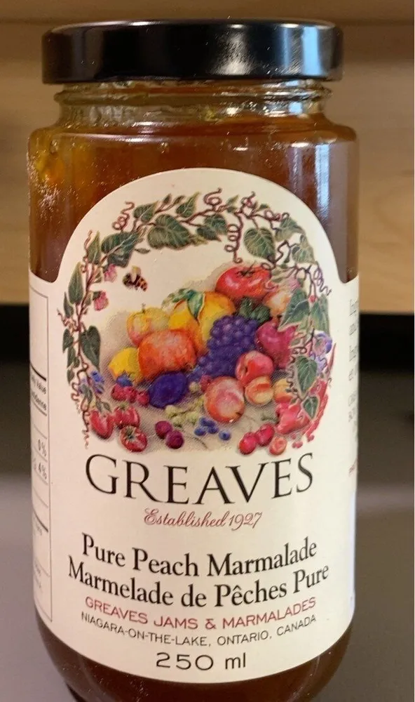Pure peach marmalade