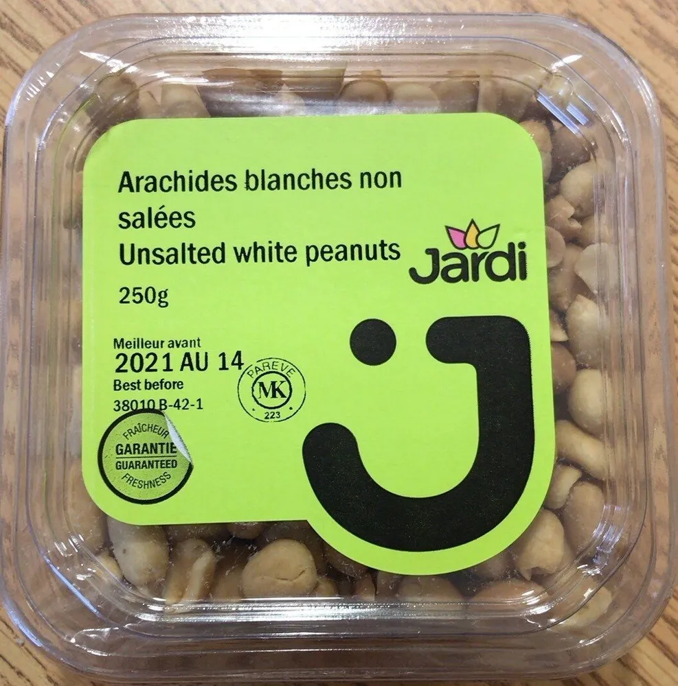 Arachides blanches non salées