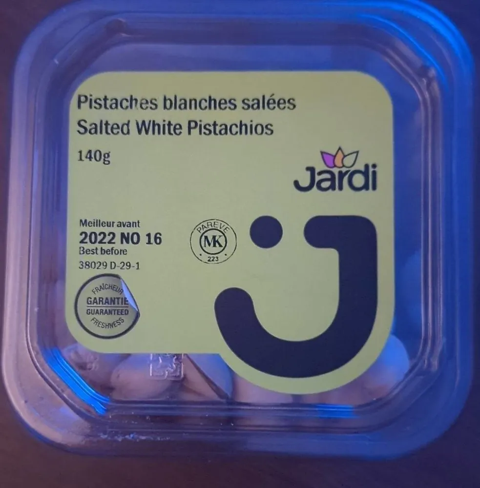 Pistaches blanches salées