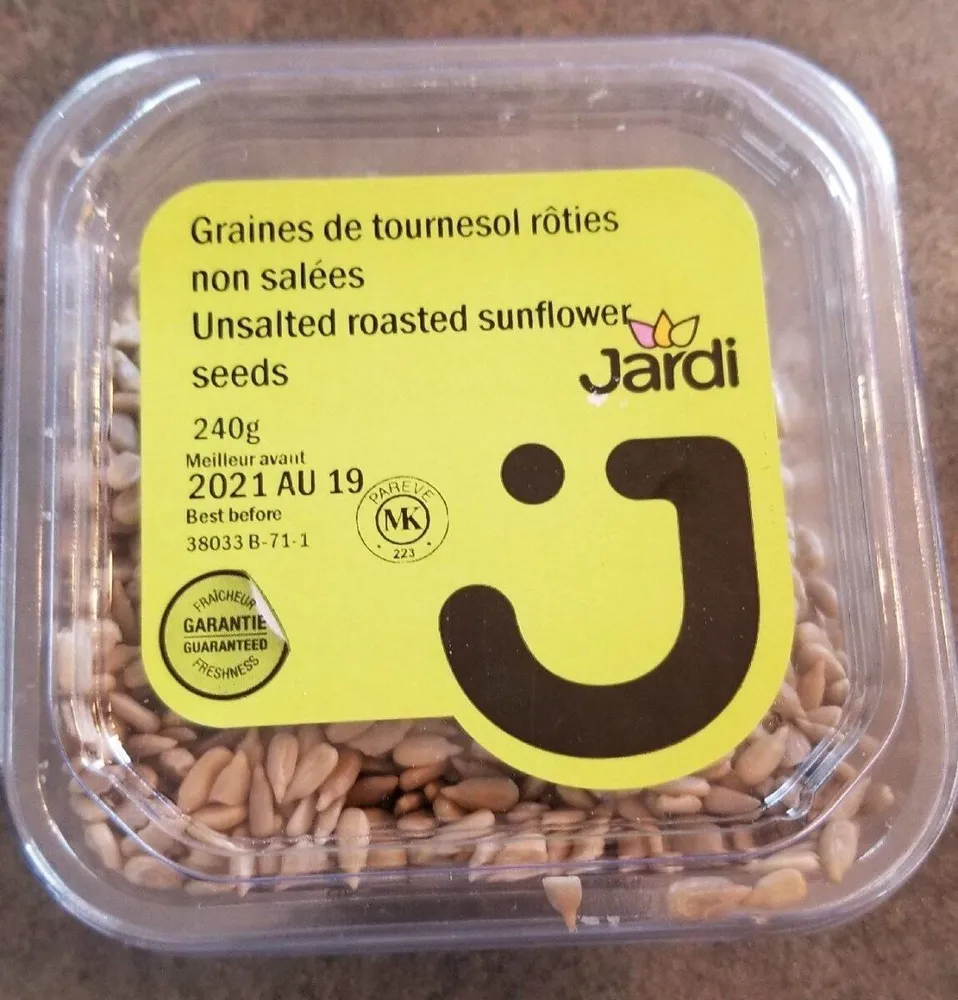Graines de tournesol rôties non salées