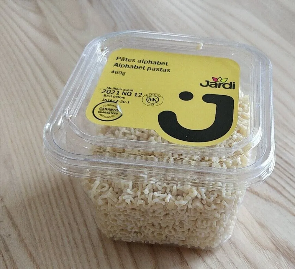 Pâtes alphabet