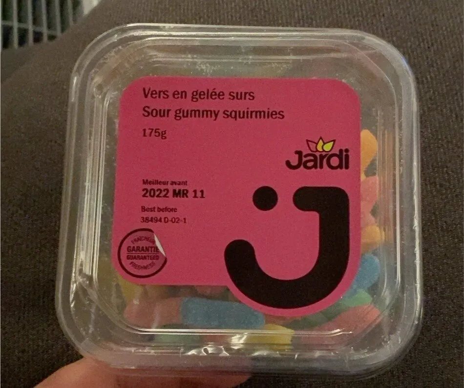 Vers en gelee surs
