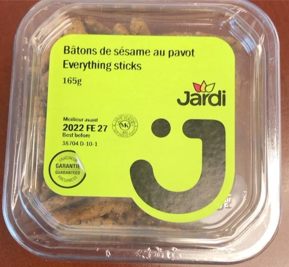Bâtons de sésame au pavot
