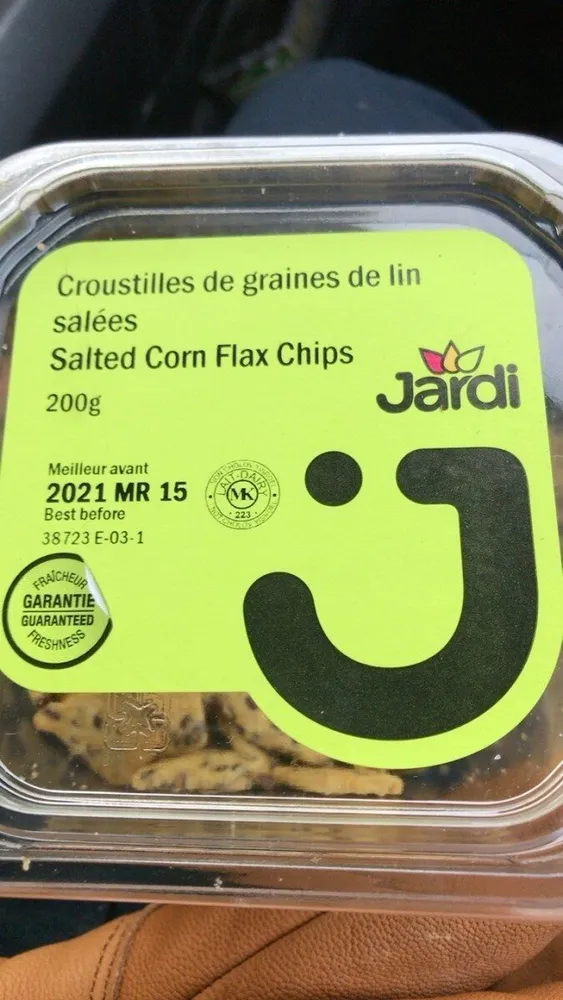 Croustilles de graines de lin salées