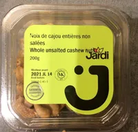 Noix Cajou entières non salées