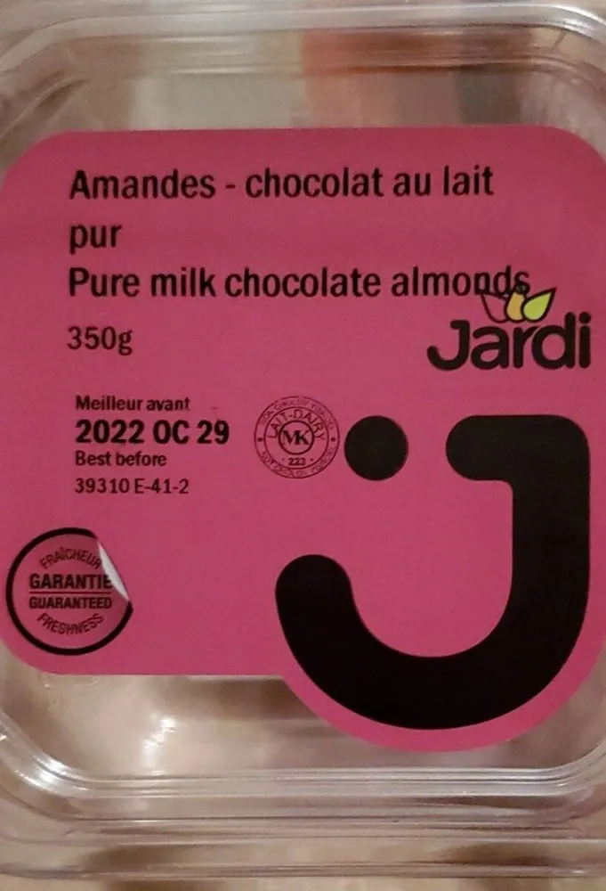 Amandes-chocolat au lait pur