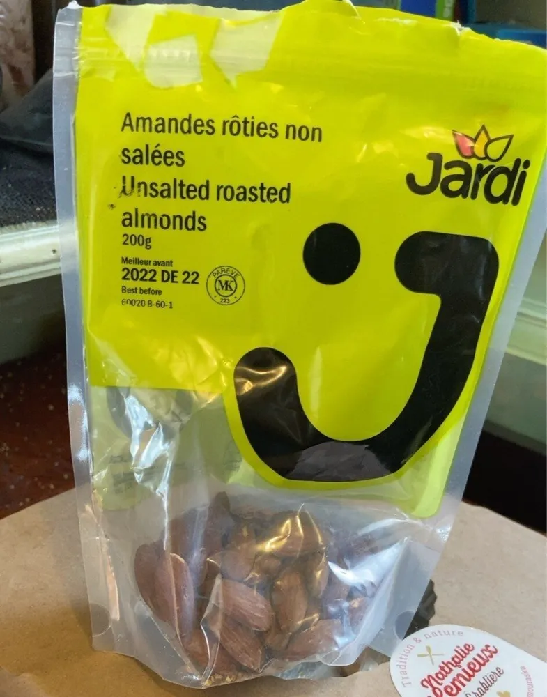 Amandes rôties non salees
