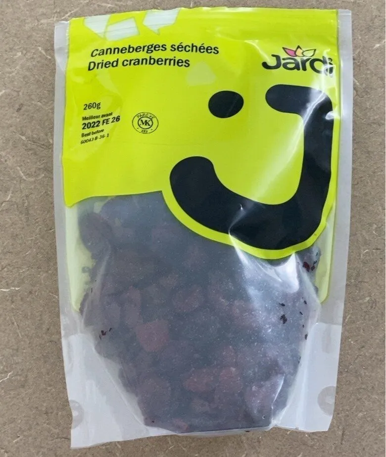 canneberges sechees